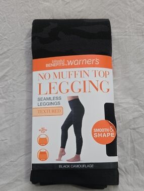 Warner's Black Camouflage Seamless Leggings